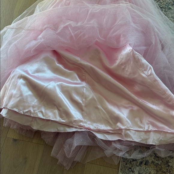 Pink Prom dress with sequin straps and sparkles throughout - Picture 10 of 12